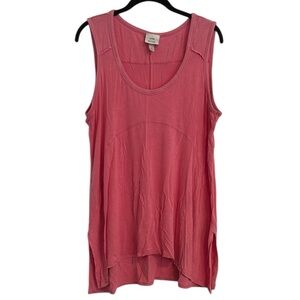🌻 Knox Rose Pink High Low Hem Tank Top Blouse